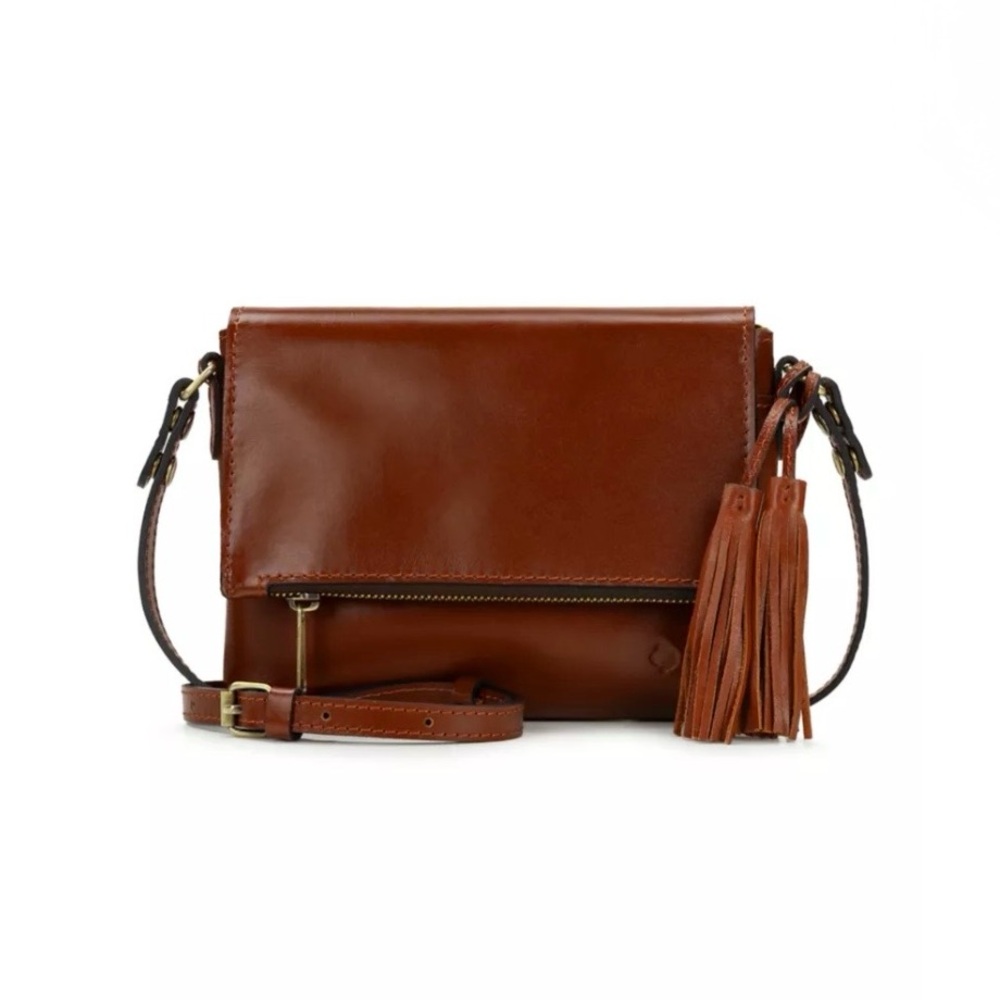 Patricia Nash Crossbody Corfu Tan Leather Brown Bag